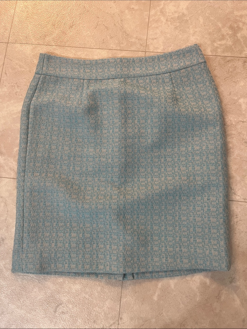 Banana Republic Light Blue Textured Pencil Skirt 4